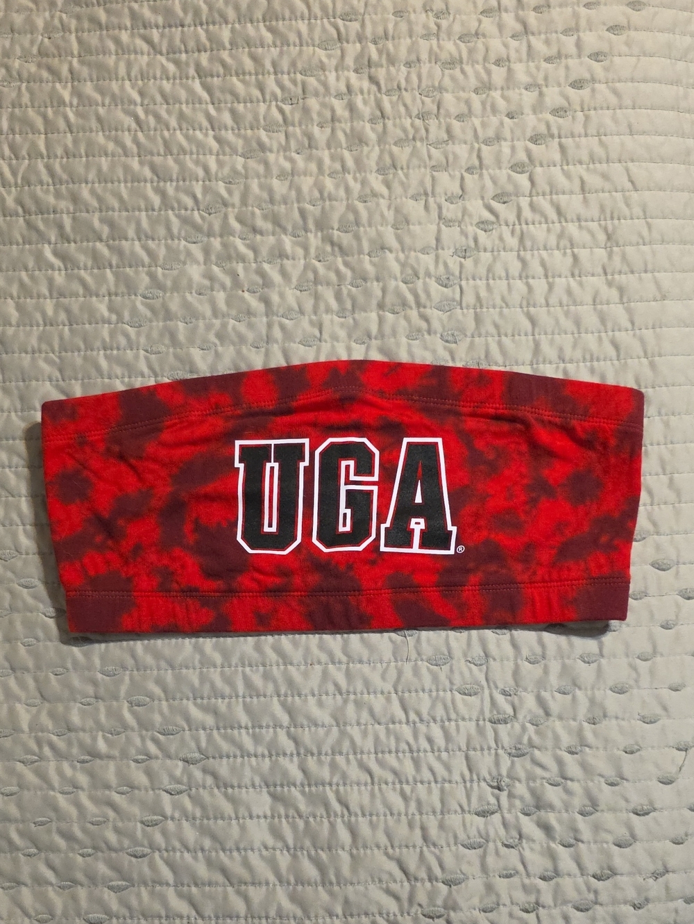 PINK UGA Victoria's Secret Red Tie-Dye Bandeau Size L